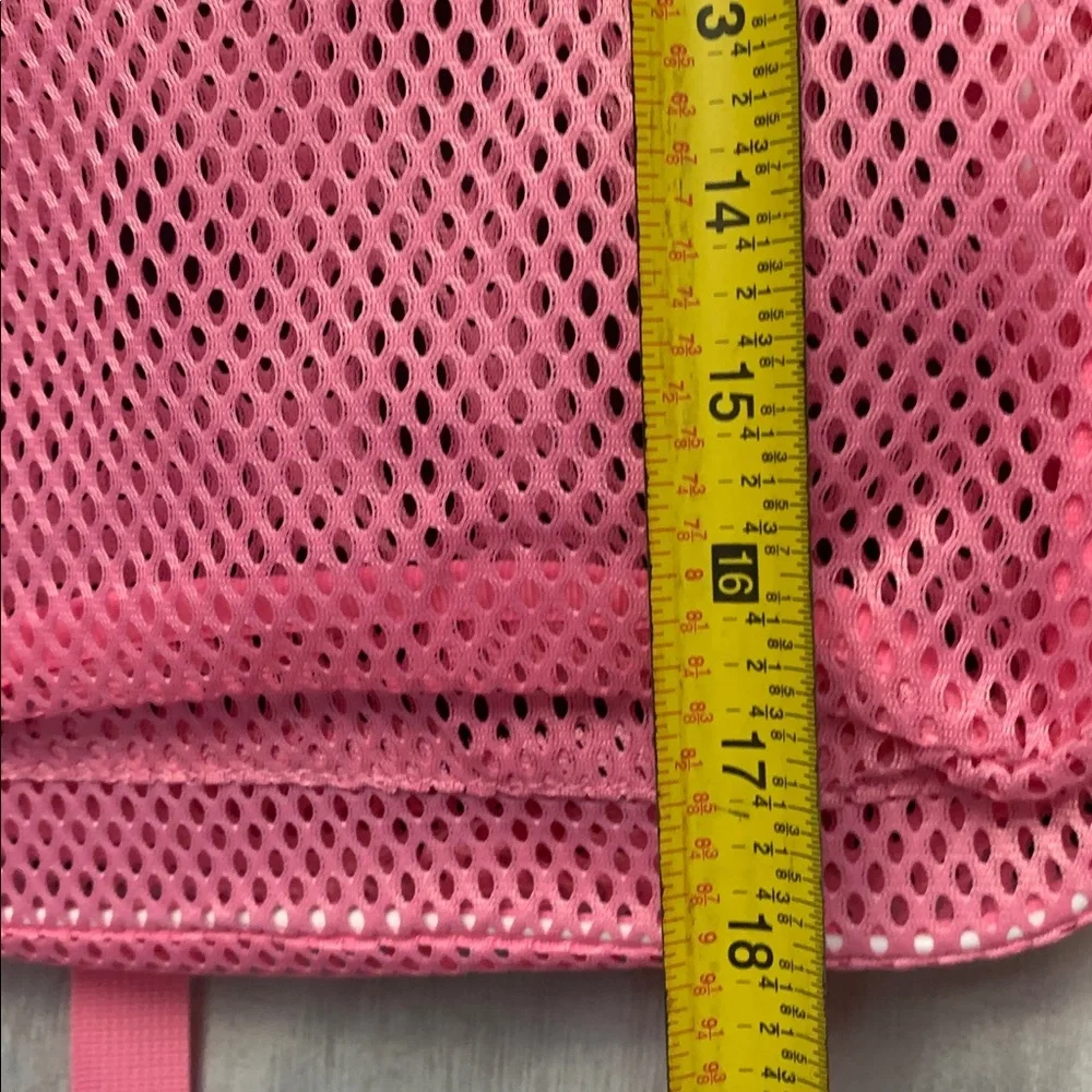 adidas Pink Mesh Backpack with Front Pocket